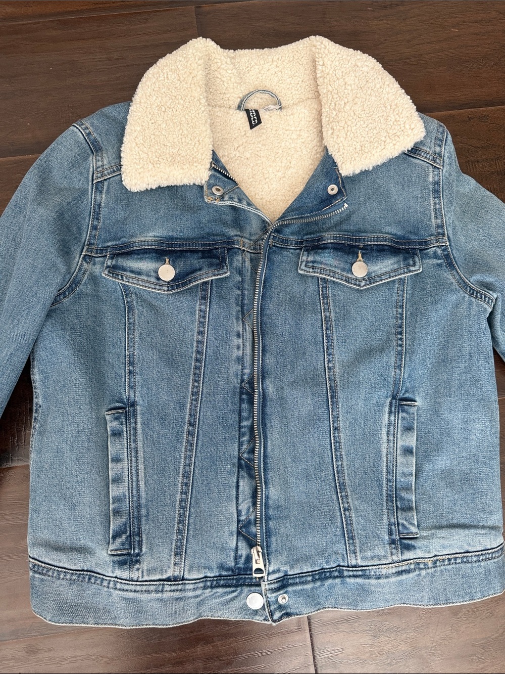 H&M Denim Sherpa Jacket